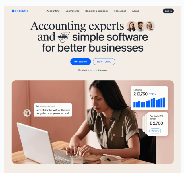Landing page template