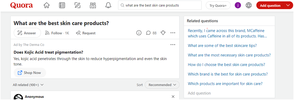 Forums and question-and-answer sites like Quora and Reddit are great ways to engage